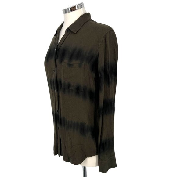Rails Hunter Olive Black Waves Button-Down Shirt Womens Size Small - Picture 5 of 13